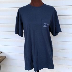 Vineyard Vines Navy Short Sleeve Crew Neck 100% Cotton TShirt